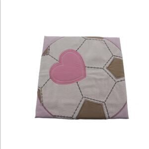 Tiddliwinks Girl Sport Pillow Sham Soccer Pink White 20”x26”